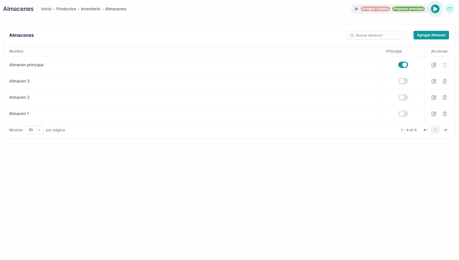 Inventario y almacenes