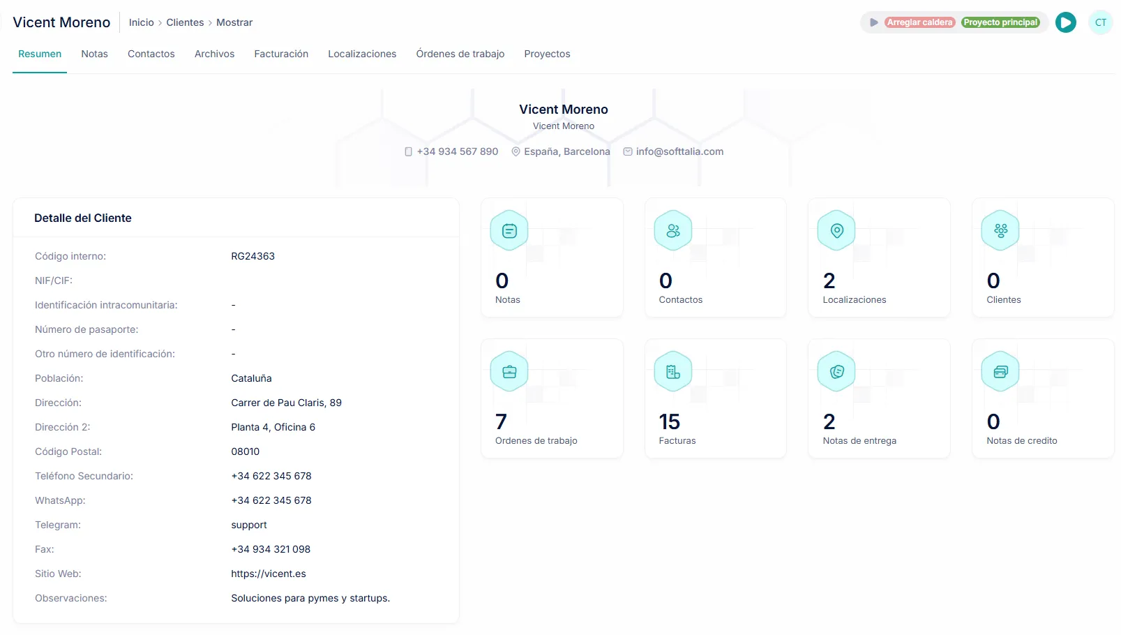 Clientes y contactos
